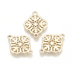 Light Gold Соединители звеньев сплава, ромб, золотой свет, 20.5x15.5x1.5 мм, отверстие : 1.5 мм