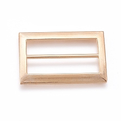 Doré  Boucles d'alliage, rectangle, or, 30.5x20.5x2mm, Trou: 5.5x25mm