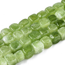 Желто-Зеленый Бусы из натурального доломита, окрашенные, кубические, желто-зеленый, 7~8x7~8x7~8 мм, отверстие : 1.2 мм, около 50~52 шт / нитка, 14.76 дюйм ~ 15.35 дюйм (37.5 см ~ 39 см)