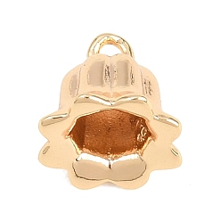 Золотой Латунные подвески, , золотые, 9.5x9.5 мм, отверстие : 1.4 мм