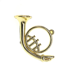 Рог Пластиковые музыкальные инструменты миниатюрные украшения, аксессуары для кукольного домика с микро-ландшафтом, притворяясь опорными украшениями, рог, 50x60 мм