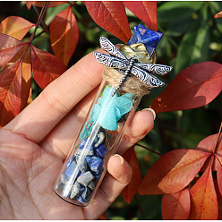 Ляпис-Лазурь Натуральные лабрадоритовые дисплеи, для украшения дома, бутылка желаний, 120x25 мм