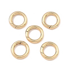 Real 18K Gold Plated SHEGRACE Brass Spring Gate Rings, Ring, Lead Free & Cadmium Free & Nickel Free, Real 18K Gold Plated, 13x3mm, Hole: 8mm