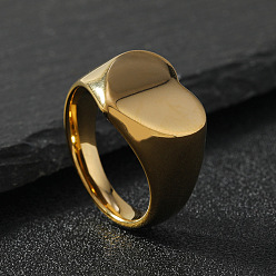 Золотой Сердце 201 перстни из нержавеющей стали, золотые, размер США 8 (18.1 мм)