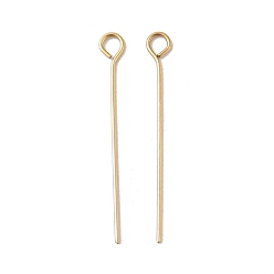 Настоящее золото 18K 304 штыри из нержавеющей стали, ионное покрытие (ip), реальный 18 k позолоченный, 26x0.6 мм, отверстие : 1.8 мм, 100 шт / комплект