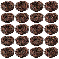 Кокосово-Коричневый Имитация ротанга в виде птичьего гнезда, для выставочных украшений, аксессуары для оформления микроландшафта, кокосового коричневый, 80x45 мм, внутренний диаметр: 45 мм