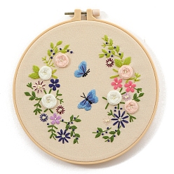 Озёрно--синий Цветочный узор 3d, стартовые наборы для вышивания со схемами и инструкциями, вышивка для начинающих, в том числе на хлопчатобумажной ткани с принтом, Плут синий, 300x300 мм