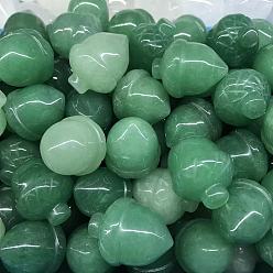 Зеленый Авантюрин Натуральные зеленые авантюрные дисплеи, для украшения дома, желудь, 22x17 мм