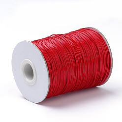 FireBrick Braided Korean Waxed Polyester Cords, FireBrick, 1.5mm, about 174.97 yards(160m)/roll