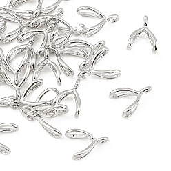 Real Platinum Plated SHEGRACE Brass Ice Pick Pinch Bails, Cadmium Free & Nickel Free & Lead Free, Real Platinum Plated, 10x7.5x4mm, Hole: 1mm