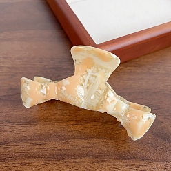 Фора Заколки для волос из ацетата целлюлозы (смола) с бантиком, аксессуары для волос для девочек и женщин, оранжевые, 56x107 мм