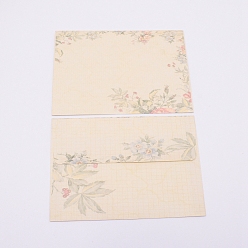 Bisque Paper Envelope, Rectangle with Flower Pattern, Bisque, 12.3x17.5x0.06cm, about 10pcs/bag