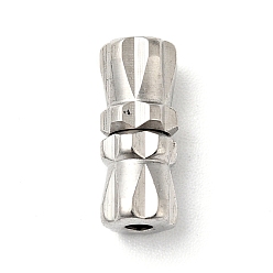 Stainless Steel Color Non-Tarnish 304 Stainless Steel Screw Clasps, Perfect Ending for Your Jewelry, Stainless Steel Color, 11x4.5mm, Hole: 1.4mm