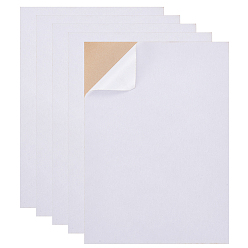 White Self-adhesive Flocking Fabric, Rectangle, White, 297x210x0.5mm