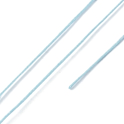 Бледно-бирюзовый Нейлоновый шнур с китайским узлом, нейлоновый шнур для изготовления украшений, бледные бирюзовая, 0.4 мм, около 28~30 м / рулон