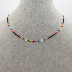 Разноцветный Винтажные круглые стеклянные бусы из бисера для женщин, с концевыми цепями из нержавеющей стали, золотые, красочный, 16.54 дюйм (42 см)