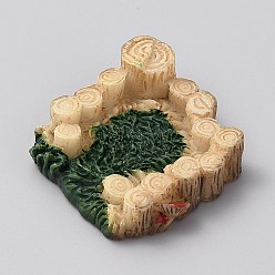 Квадрат Мини-декорации из смолы, аксессуары для кукольного домика, для домашнего офиса настольный, бассейн, 38x39x13 мм