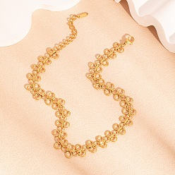 Золотой 304 женские браслеты-цепочки с кольцевыми звеньями из нержавеющей стали, золотые, 7-5/8 дюйм (19.3 см)