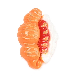 Food Непрозрачные кабошоны из смолы, имитация еды, круассан, 16x24x8.5 мм