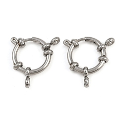 Нержавеющая Сталь Цвет 304 пружинные кольца из нержавеющей стали, цвет нержавеющей стали, 18x5 мм, отверстие : 3 мм