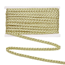 Золотистый Ажурная гофрированная кружевная лента, плетеная кружевная отделка, для аксессуаров одежды, золотые, 3/8 дюйм (11 мм), около 19.69 ярдов (18 м) / карту