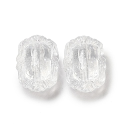 Clear Transparent Acrylic Pendants, with Powder, Rectangle, Clear, 18x14x9mm, Hole: 2mm, about 515pcs/500g