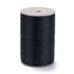 Темно-серый Круглая вощеная нить из полиэстера, микро шнур макраме, витой шнур, для шитья кожи, темно-серый, 0.3~0.4 мм, около 174.98 ярдов (160 м) / рулон