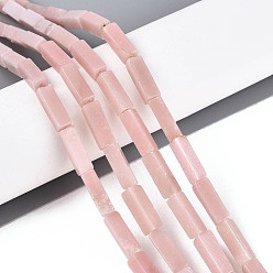 Розовый Опал Натуральный розовый опал бусы пряди, кубоид, 13~13.5x4~5x4~5 мм, отверстие : 1~1.2 мм, около 30 шт / нитка, 15.16~15.35''' (38.5~39 см)