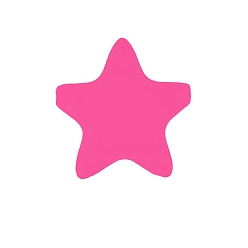 Темно-Розовый Звезды силиконовые бусины, темно-розовыми, 35x35 мм