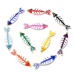 (52) Непрозрачная лаванда 201 подвески из нержавеющей стали, с эмалью, Очарование рыб, разноцветные, 39.5x11.5x3.5 мм, отверстие : 1.5 мм