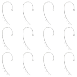 Платина 12шт. латунные ушные манжеты, 3 альпинистская проволока для сережек с горизонтальной петлей, платина, 50x28x4 мм, отверстие : 1.8 мм