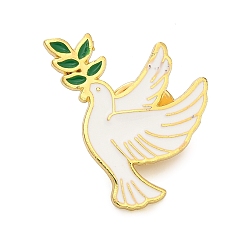Pigeon Эмалевые булавки, булавки для лацканов из сплава для одежды рюкзака, голубь мира, 27.5x19.5 мм