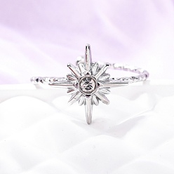 Нержавеющая Сталь Цвет 304 манжеты из нержавеющей стали со стразами, звезда, цвет нержавеющей стали, 13x13 мм, внутренний диаметр: 18 мм