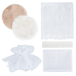 (52) Непрозрачная лаванда Наборы фонов для фотосъемки ногтей, 1рукава из органзы и тюля, 1длинные перчатки без пальцев из полиэстера, атласные ткани, 2шт. искусственный плюшевый ковер, 1фоны для фотосъемки на компьютере, разноцветные, 170x220x15 мм