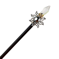 Солнце Деревянная палочка для волос, с алюминиевыми и пластиковыми выводами, аксессуары для волос, солнце, 185 мм