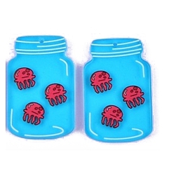 Осьминог Акриловые подвески, бутылка, осьминог, 40x25 мм