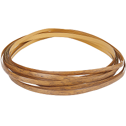 Золотистый Пластиковый шнур-имитатор, плоский, верблюжие, 5 мм