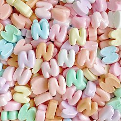 Letter N Непрозрачная смола декодирует кабошоны, для украшения своими руками, Письмо N, 12x11.5x6 мм