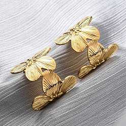 Настоящее золото 18K Цветок в форме буквы С 304 серьги-гвоздики из нержавеющей стали для женщин, реальный 18 k позолоченный, 28.5x31 мм