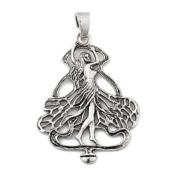 Human Тибетский сплав стиля большие кулоны, винтажные аксессуары своими руками, человек, 72x54x3 мм, отверстие : 5x11 мм