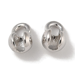 Платина Латунь прелести, круглые, платина, 5x4 мм, отверстие : 1.4 мм