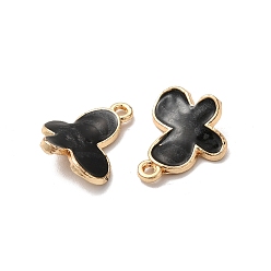Mixed Color Alloy Enamel Pandants, Lead Free & Cadmium Free, Light Gold, Butterfly Charm, Mixed Color, 18x15x3mm, Hole: 1.6mm