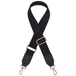 Черный 1поликарбонат, однотонный хлопок, регулируемые широкие лямки, с поворотными застежками, для аксессуаров для замены сумок, золотой свет, чёрные, 88~145.5x3.7 см