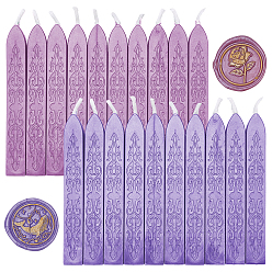 Mixed Color Sealing Wax Sticks, with Wicks, for Wax Seal Stamp, Mixed Color, 91x12x11.8mm, 20pcs/set