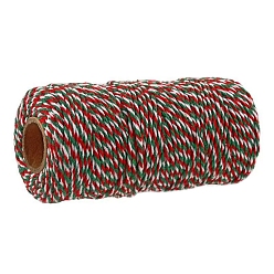 Grün Zweifarbige Baumwollfäden, Makramee-Schnur, dekorative Schnurfäden, für DIY, Geschenkverpackung und Schmuckherstellung, grün, 2 mm, ca. 109.36 Yards (100 m)/Rolle