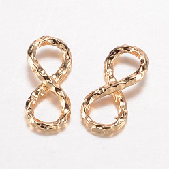 Light Gold Brass Links connectors, Infinity, Light Gold, 15x7x3mm, Hole: 4x5mm