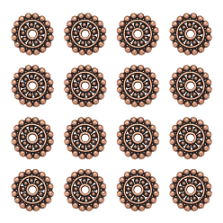 Antique Rose Gold Tibetan Style Alloy Spacer Beads, Daisy, Antique Rose Gold, 12.5x2mm, Hole: 2mm