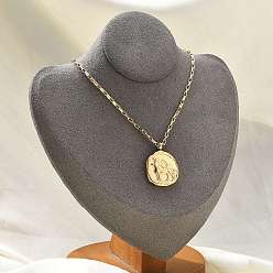 Стрелец 304 ожерелья с подвесками в виде созвездий из нержавеющей стали, реальный 18 k позолоченный, Стрелец, 18.19 дюйм (46.2 см)