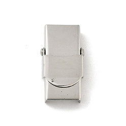 Нержавеющая Сталь Цвет 304 нержавеющей стали смотреть группы застежками, прямоугольные, цвет нержавеющей стали, 25x14.5x7 мм, отверстие : 4 мм