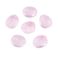 Pink Transparent Spray Painted Glass Beads, Tortoise, Pink, 12x11x7mm, Hole: 1mm